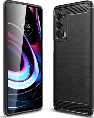 Produktbild von Mobigear Brushed Slim  Motorola Edge (2021) Hülle Flexibles TPU Backcover - Schwarz