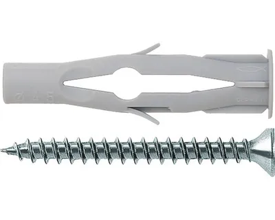 Obrázek produktu pro Univerzální hmoždinka Fischer FU 10x60 s vrutem, balení 4 ks
