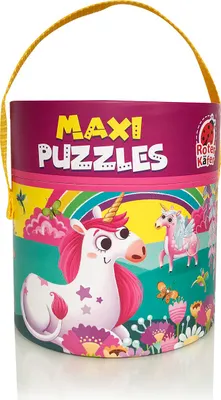 Zdjęcie produktu dla Gra Edukacyjna Maxi Puzzle 2W1 Jednorożce Obrazki Układanka Roter Kafer
