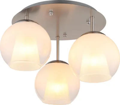 Produktbild von Globo Lighting Deckenleuchte Metall Nickel matt, 3x E27