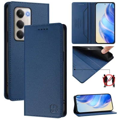 Immagine prodotto di Custodia in pelle per Xiaomi Redmi 15 5G/4G, flip case con slot per carte, portafoglio e supporto Blu
