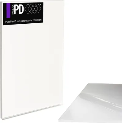 Zdjęcie produktu dla Płyta akrylowa przezroczysta 120 x 80 cm – grubość 5 mm – przezroczyste szkło PMMA – szkło zamienne do ram obrazów i modelarstwa – odporne na promieniowanie UV