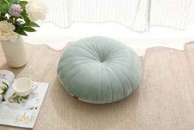 Produktbild von Rundes Velours Meditationskissen für Yoga und Entspannung