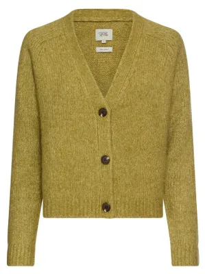 Produktbild von camel active Damen Strickjacke mit Raglanärmeln und Knopfverschluss Oliv, womenswear-3XL