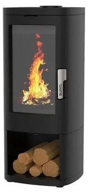 Image de Poêle à bois fonte 11.5kw noir - Supra - FR9016200B - maonie bûcher