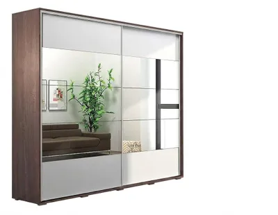 Produktbild von A17 Schiebetürenschrank - Schokolade - 100 x 62 x 215 cm