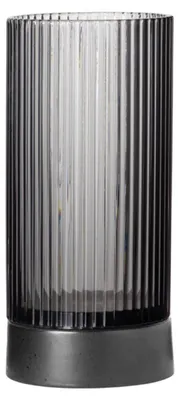 Zdjęcie produktu dla ASA Glas Windlicht mit Porzellanfuß, grey JUNA D. 8 cm, H. 17,8 cm