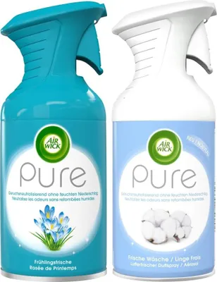Produktbild von Air Wick Premium-Duftspray PURE Frühlingsfrische + Frische Wäsche (2 x 250ml)