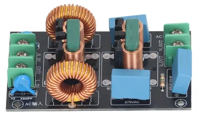Obrázok produktu pre 10 A, 3-stupňový výkonový filter EMI-EMC, jednofázový modul na potlačenie rušenia podľa FCC, napájanie 110–250 V striedavého prúdu