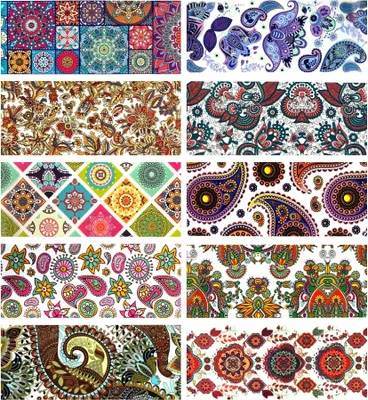 Obrázek produktu pro 10X Transferfolios 10Cmx4Cm Set Mandala Tribal Blumen
