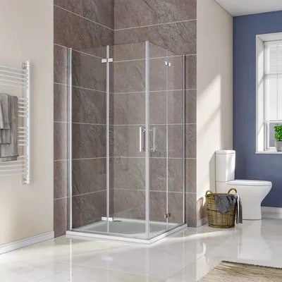 Produktbild von SONNI Eckdusche Duschkabine 100x80x195cm Eckeinstieg Bad Eckdusche Pendeltür Falttür,Nano Glas Drehfalttür 180º mit Nano Beschichtung