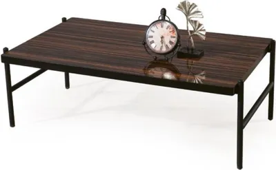 Produktbild von Designer Brauner Couchtisch Wohnzimmer Holz Ablage Möbel Beistelltisch