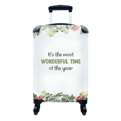Produktbild von MuchoWow® Koffer Handgepäck Trolley Rollkoffer Kleine Reisekoffer mit 4 Rollen - Weihnachten - Zitate - Pflanzen - Cabin Size < 55x40x23 cm & 55x40x20 cm - Fotokoffer - Kabinenkoffer - Boardgepäck - Reise-Box - Reisekoffer - Reisegepäck - Koffer mit Bild - Trolley für Kinder