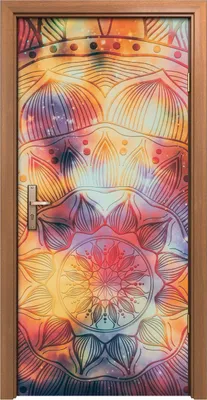 Produktbild von Türposter 90x200 cm Türaufkleber Türtapete Türfolie Klebefolie groß Malerei Mandala Grafik