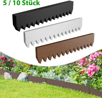 Produktbild von LARS360 Verzinkte Rasenkante 10m x 20cm Hochflexible Beetumrandung aus Metall Beeteinfassung Gartenpalisade für Hof Garten Bauernhof verwendet Werden Natur