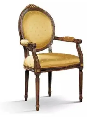 Image de Fauteuil classique, fauteuil en bois, chaise de salle à manger, meubles en bois de luxe