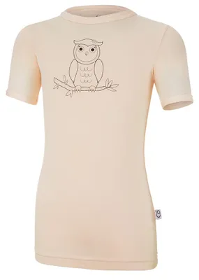 Produktbild von T-Shirt dünn kurzer Ärmel Motiv Outlast® - Hellapricosenfarbe, 104