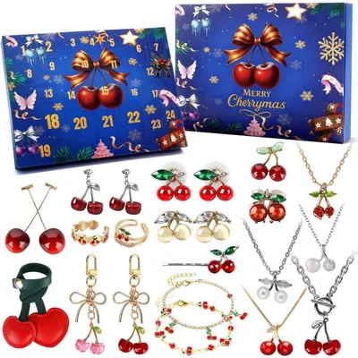 Produktbild von Schmuck Adventskalender 2025 Mädchen 24 Tage Countdown Kalender DIY Set Geschenk Kinder Teenager Frauen
