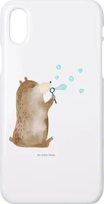 Produktbild von Mr. & Mrs. Panda Iphone 10 Handyhülle Bär Seifenblasen - Weiß - Geschenk, Teddy, Hülle, X, Handy, Lustig Sein Glücklich Traurig Happy, Cover