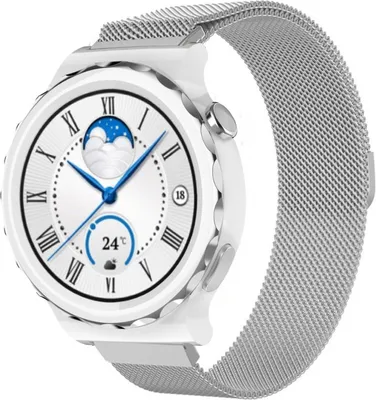 Produktbild von Strap-it Milanese - Kompatibel mit Huawei Watch GT 3Armband 42mmHochwertiger EdelstahlHuawei watch strap Armband mit Magnetverschluss für 20mmArmband Silber