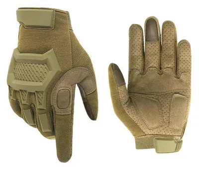 Image de Gants de protection multifonctionnels antidérapants pour activités de plein air, vélo, entraînement et fitness, couleur marron, taille XL