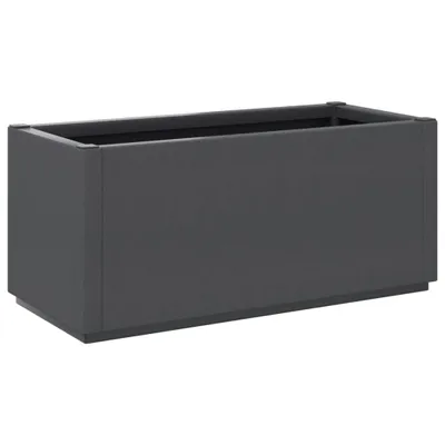 Image de vidaXL Bac à plantes gris foncé 80x36x35 cm PP