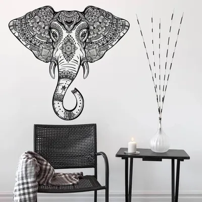 Produktbild von Decords Wandtattoo – dekorativer Elefant, 20 x 18 cm