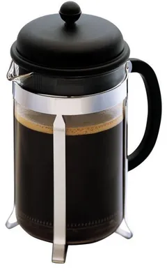 Produktbild von French-Press-Kaffeebereiter mit Kunststoffdeckel – – Caffettiera – 12 Tassen – 1,5 l – Tritan-Konstruktion – Edelstahlrahmen