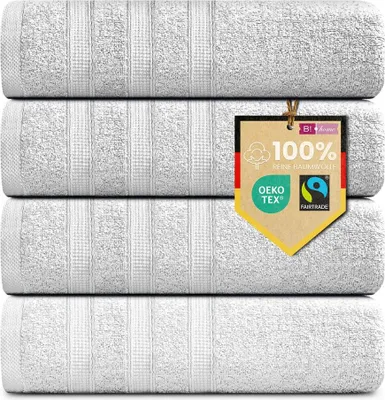 Produktbild von 4er Set Handtücher Plain weiß 50x100 : Weiss  : 50x100