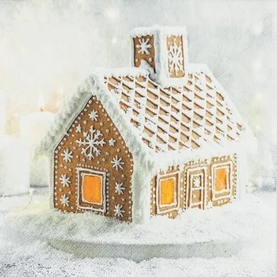Produktbild von 20 Servietten Gingerbread House - Lebkuchenhaus 33x33cm