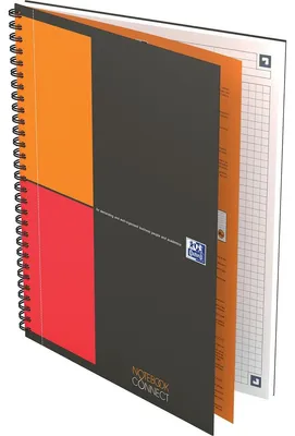 Immagine prodotto di Oxford 400080784 Notebook Connect - blocco universitario, B5, a scacchiera, 80 fogli, copertina rigida, 4 indicatori d'angolo per la scansione