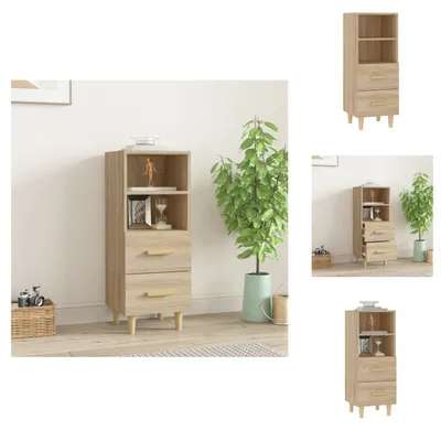 Produktbild von vidaXL Sideboard Sonoma-Eiche 34,5x34x90 cm Holzwerkstoff -  Sideboards