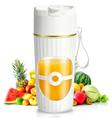 Tragbarer Smoothie-Maker 400 ml USB-C 10 Klingen Weiß