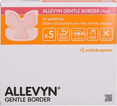 Image de Allevyn Gentle Border Heel 23x23,2 cm mousse 5 pces