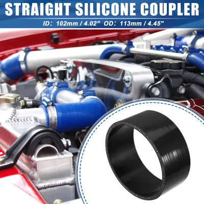 Image de 50mm 1.97" Universel Voiture Droit Silicone Coupleur Turbo Tuyau Noir