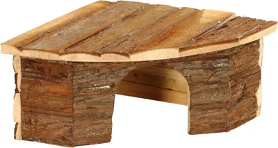 Image de Knaaghoekhaus Purzel bois naturel - Maison pour hamster 42 x 30 x 15 cm