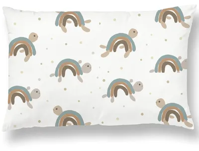 Produktbild von Omgoods – Babykissen mit Kissenbezug, 40x60 cm – Baumwolle, - – Schildmotiv, Regenbogen