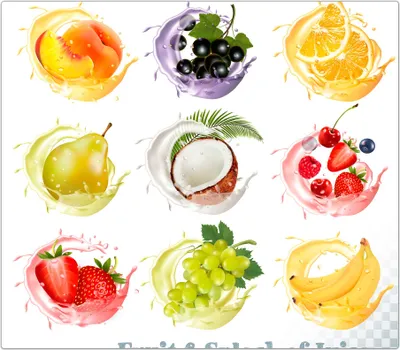 Produktbild von Spritzschutz Herdabdeckplatte Schneidebrett aus Glas Verschiedene Fruchtsplash 1-Teilig (60x52cm)