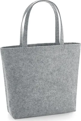 Image de BagBase BG721 | Felt Shopper 49 x 39 x 13,5 cm - Couleur : Grey Melange - Taille : One Size