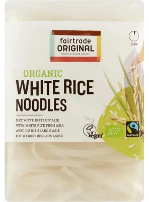 Immagine prodotto di Spaghetti di riso bianco Fairtrade Original Thaise 225 g - senza glutine, autentici, di alta qualità