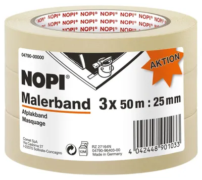 Immagine prodotto di Nastro da pittore NOPI, 3 rotoli