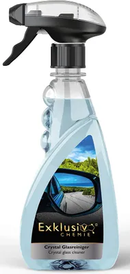 Produktbild von Exklusiv Chemie® Glasreiniger Auto | Scheibenreiniger Auto | Abperleffekt, Antistatisch, Streifenfreie Scheiben | Fensterreiniger für Autofenster & Windschutzscheiben | 1x 500ml