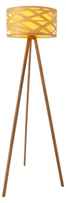 Produktbild von Stehleuchte - Stehleuchte "FINJA" mit Bambus H: 148 cm, Stehlampe im Scandi Style, aus Kunststoff in natur, 148 cm hoch, Ø 62 cm, E27-Fassung – Druckschalter