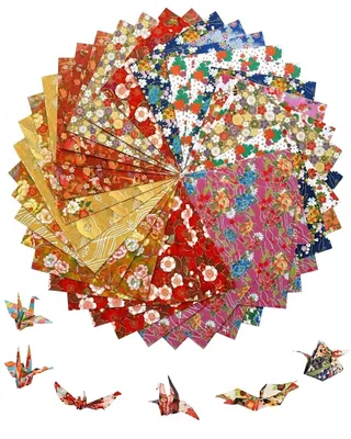 Origami-Papier 60 Blatt 15x15 cm Blumenmuster