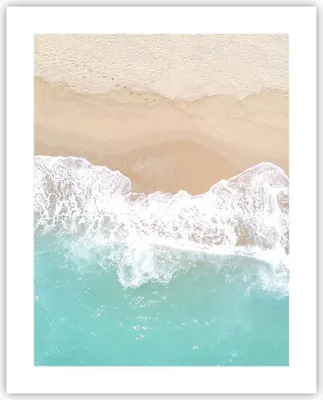Produktbild von Poster - Poster ohne Rahmen - Meer Welle Sand - 40x50 cm - Wand Bild - Wanddeko - Wandbilder - Kunstposter - Wandposter - Bilder - Kunstdruck - Wanddekoration - Wandbild - P2XPA40x50-3937