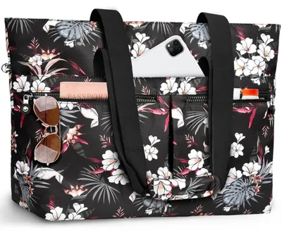 Produktbild von Solidchoice – Große, wasserdichte Strandtasche mit Reißverschluss und faltbarer Einkaufstasche