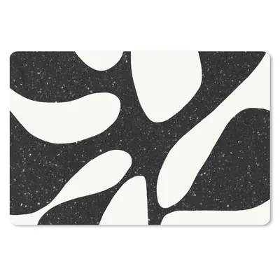 Produktbild von MuchoWow® Schreibtischunterlage Pflanze - Schwarz - Minimalismus 60x40 cm - XXL Mauspad - Großes Mauspad