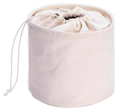 Produktbild von Hoher Geldbörsen-Organizer für Damen aus Segeltuch, rund, Handtaschen-Organizer, runde Kosmetiktasche, Eimer, Make-up-Tasche (Beige, L)