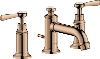Produktbild von 3-Loch Waschtischarmatur AXOR MONTREUX 30 DN 15 m Hebelgr m ZAG 1 1/4Zoll pol. red polished red gold