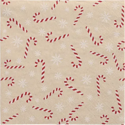 Produktbild von PAPSTAR Weihnachts-Motivservietten "Candy Canes" 330 x 330 mm 20 Stück
